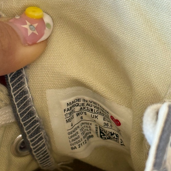 Converse Gray and White Canvas Sneakers - Picture 10 of 12